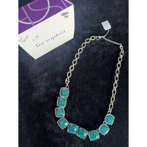 Lia Sophia Infinitme 18" Teal Strand for Necklace Large Faceted Resin